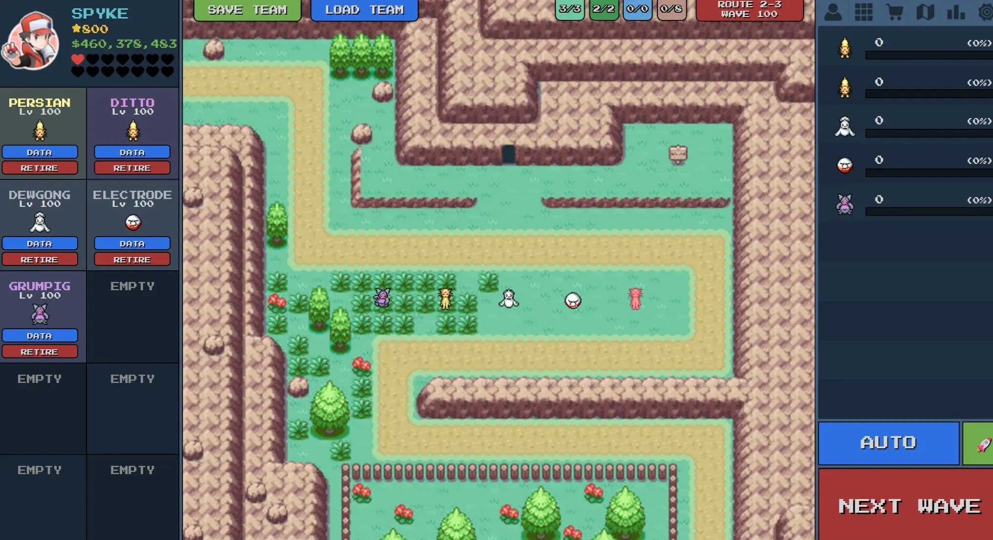 Suicune (Route 2-3) farming setup